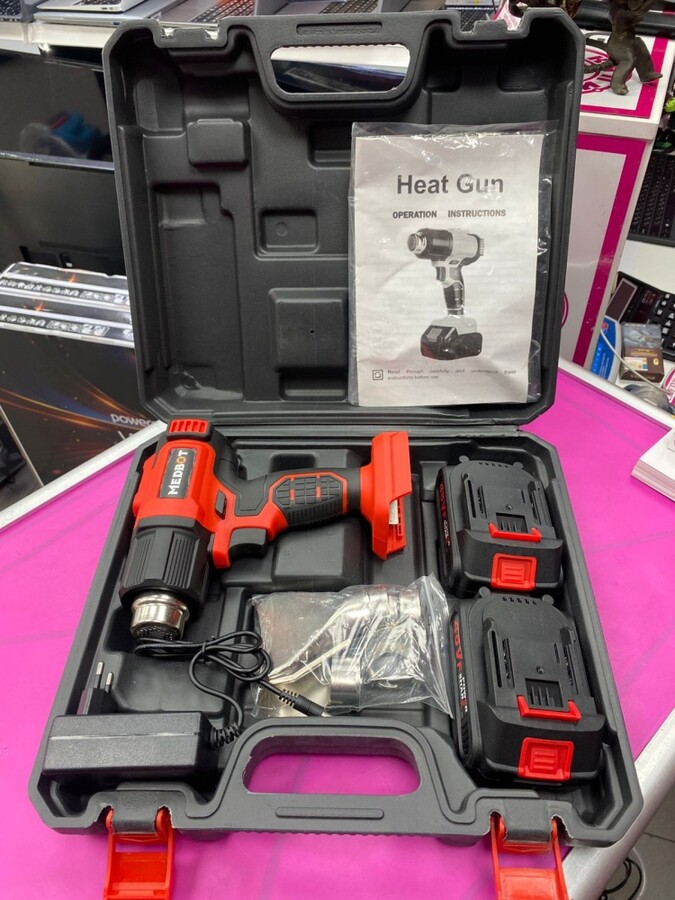 Фен строительный MEDBOT 2акб