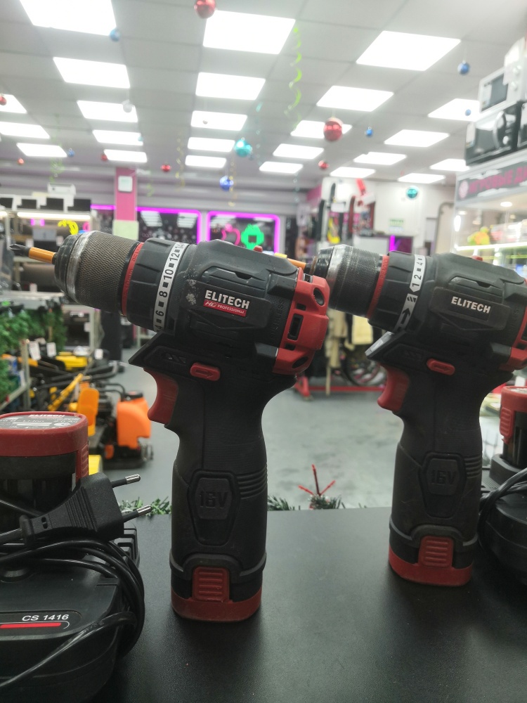 Шуруповерт elitech cd16l2