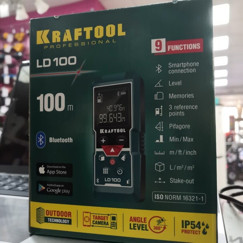 Дальномер kraftool ld100