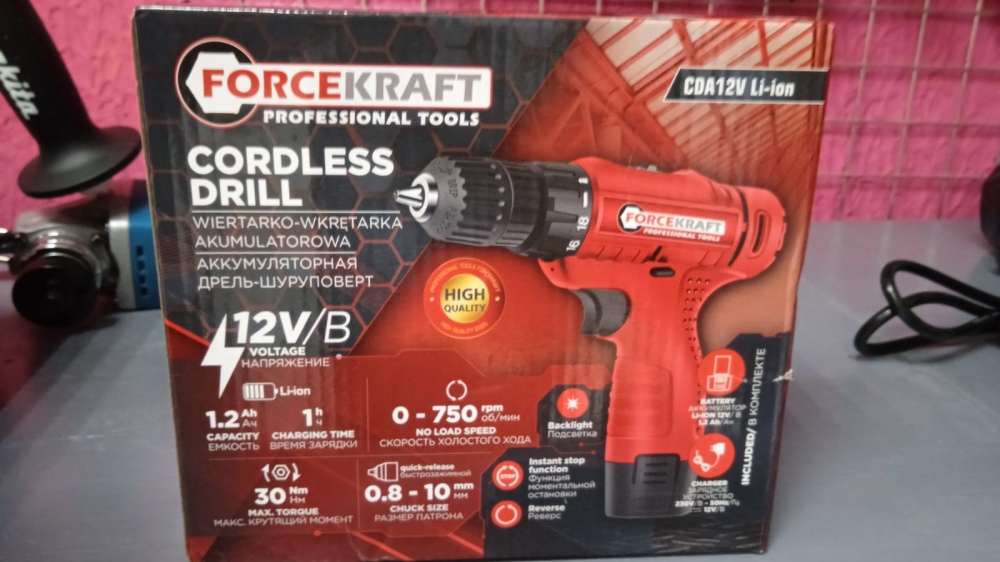 Шуруповерт ForceKraft 12в