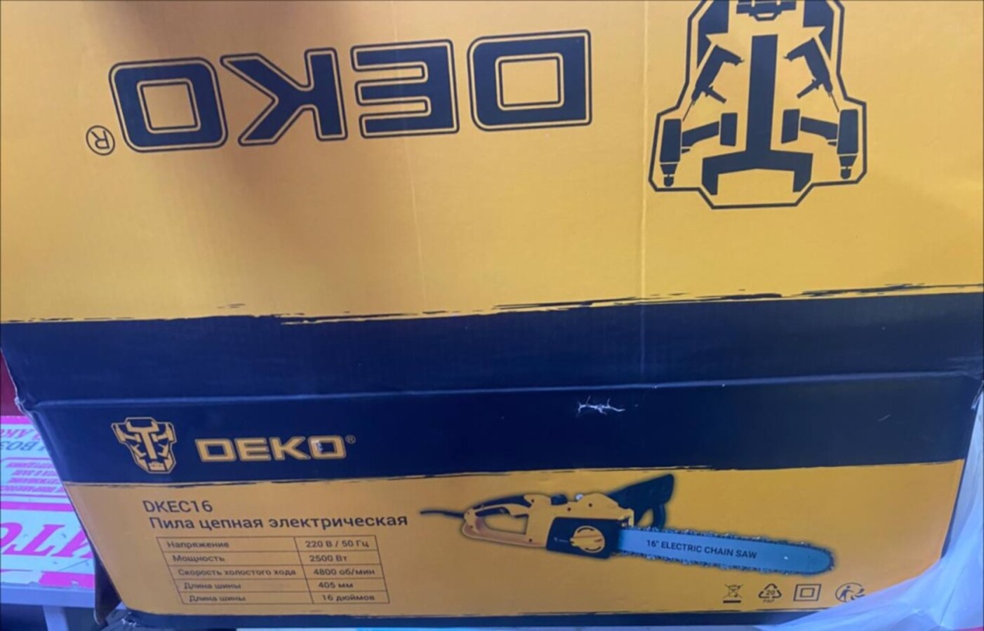 Пила цепная Deco