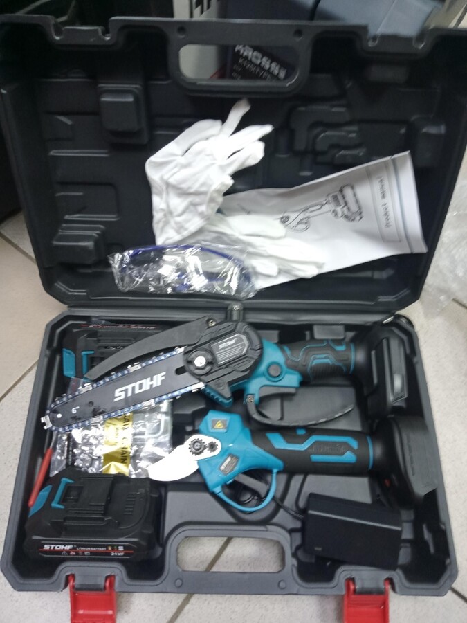 Цепная аккумуляторная пила + секатор STOHF