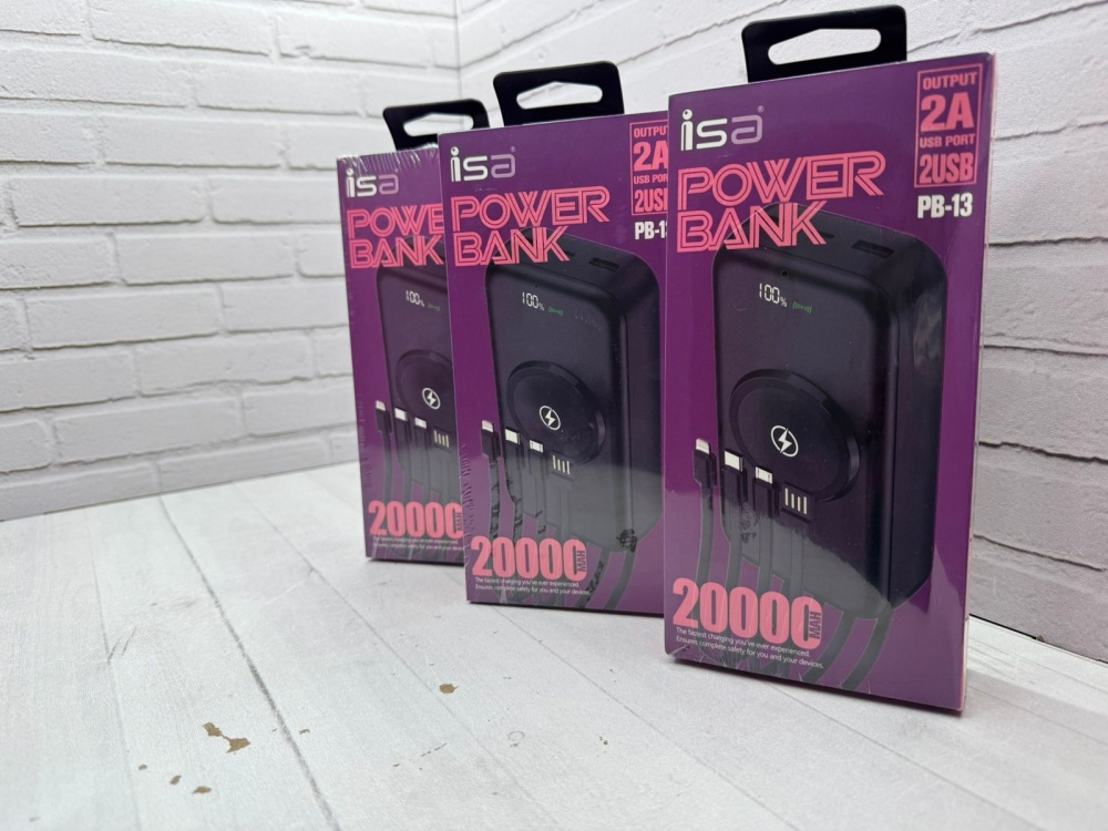 Powerbank внешний аккумулятор Isa 20000mAh